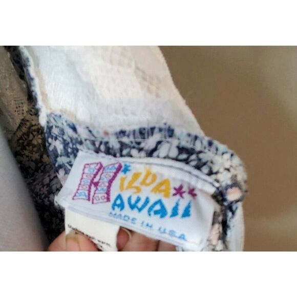 Vintage Hilda Hawaii 70s Lace Maxi Prairie Dress - Picture 5 of 7